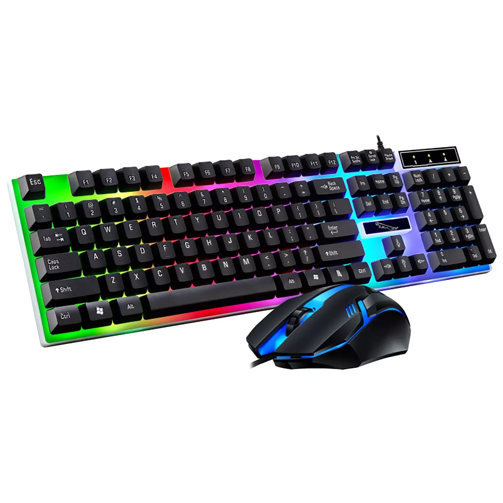 

2022/rgb Wired gaming keyboard and mouse ergonomic Backlit Keyboard Mouse Set for pc Computer Desktop ergonomic 104 Keys dropshi