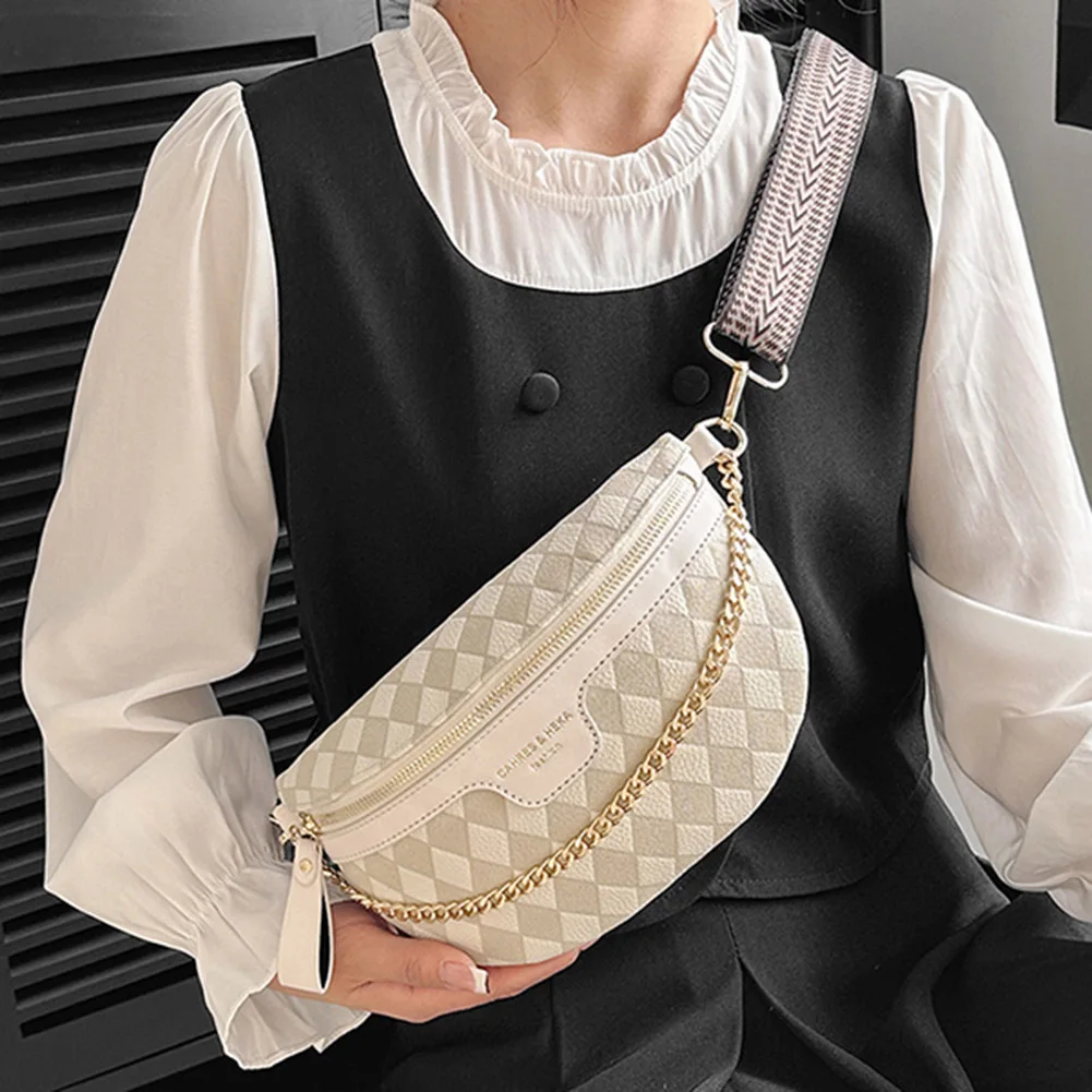 

Искусственная кожа брендовые дизайнерские нагрудные сумки для женщин, сумки через плечо, женские нагрудные сумки на ремне, ретро-цепочки, поясные сумки, пакет для отпуска