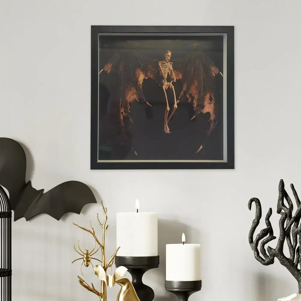 Украшение из смолы в виде летучей мыши скелета темный таинственный декор