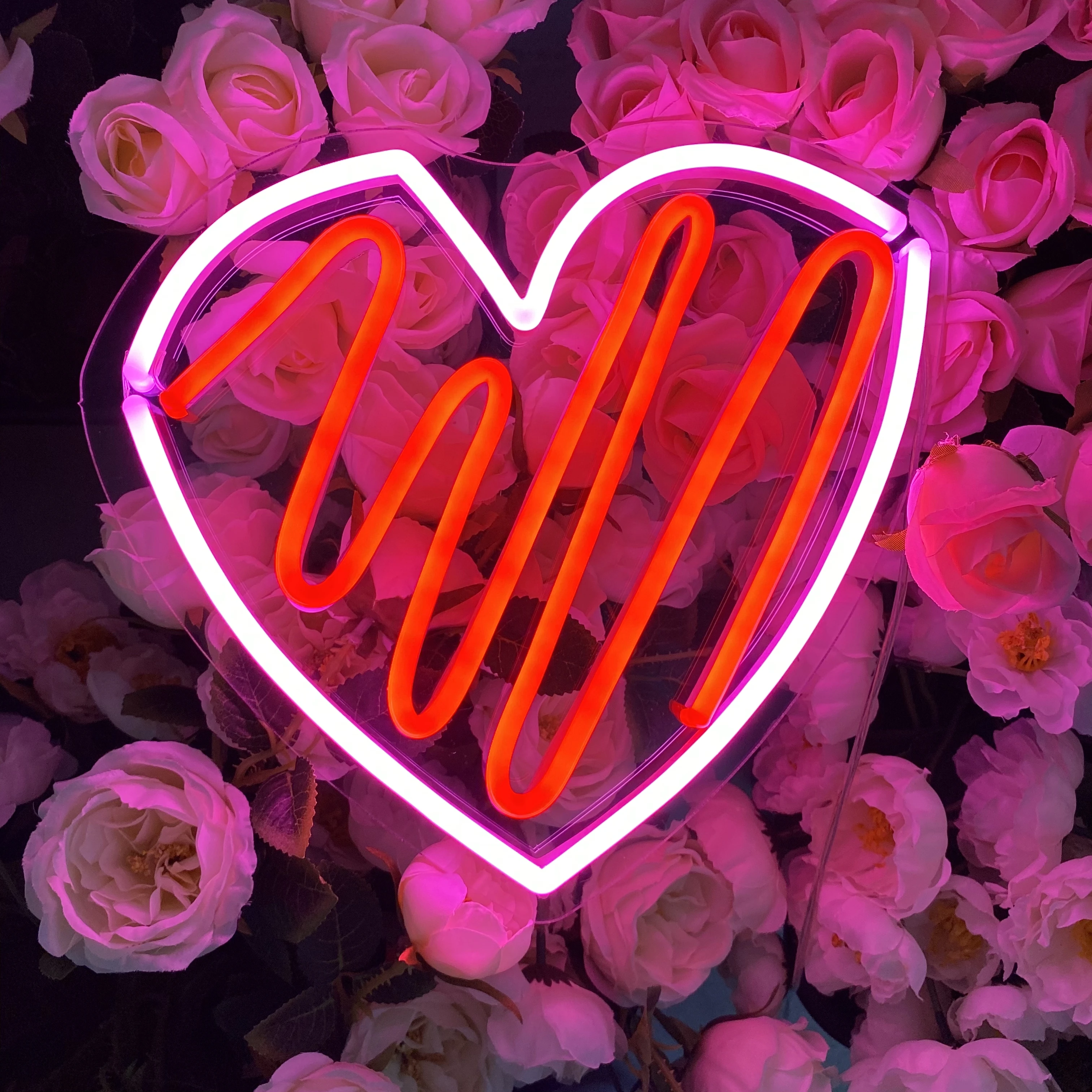 Heart Neon Signs Handmade Custom LED Neon Sign Wedding Light Sign Neon LED Sign Neon Lights Name Mother's Day Gift