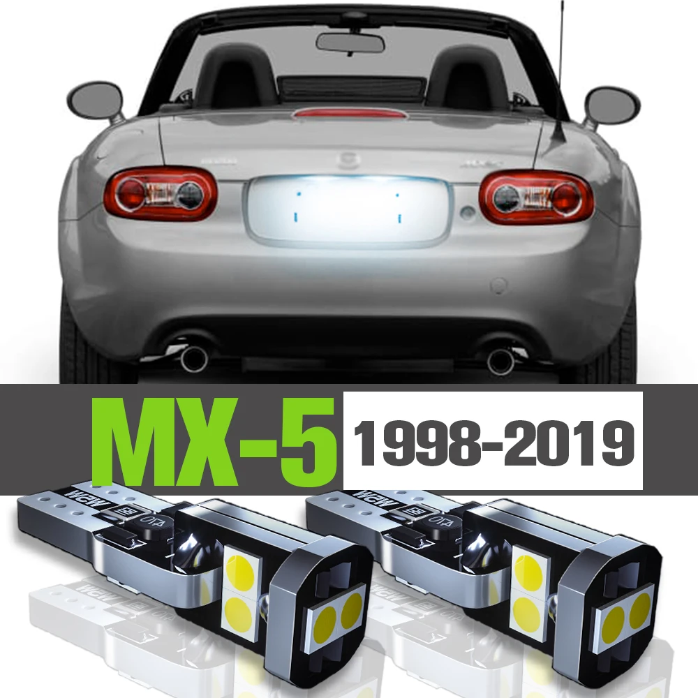 

2x LED License Plate Light Accessories Lamp For Mazda MX-5 MX 5 MX5 NB NC ND 1998-2019 2009 2010 2011 2012 2013 2014 2015 2016