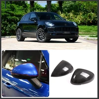 for 2014 2022 porsche macan true carbon fiber red car styling mirror cover sticker car exterior detail decorative accessories