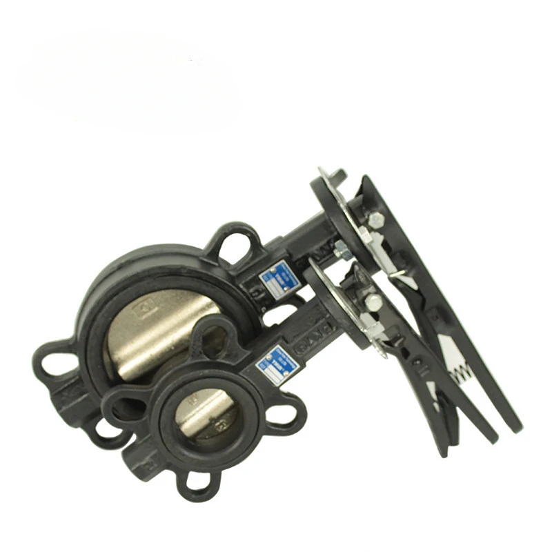 Ручной Клапан-Бабочка типа вафли DN50 DN65 DN80DN100 чугунный клапан-бабочка ручной