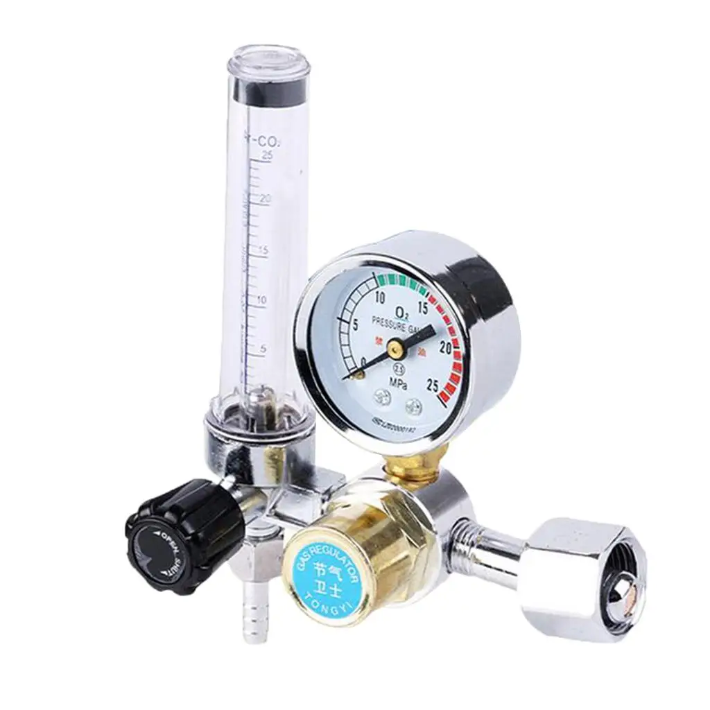 Mig/Tig Flow Meter Regulator CO2 Argon Pressure Reducer Gauge Weld Flowmeter - 0-25MPa Standard Welding Device