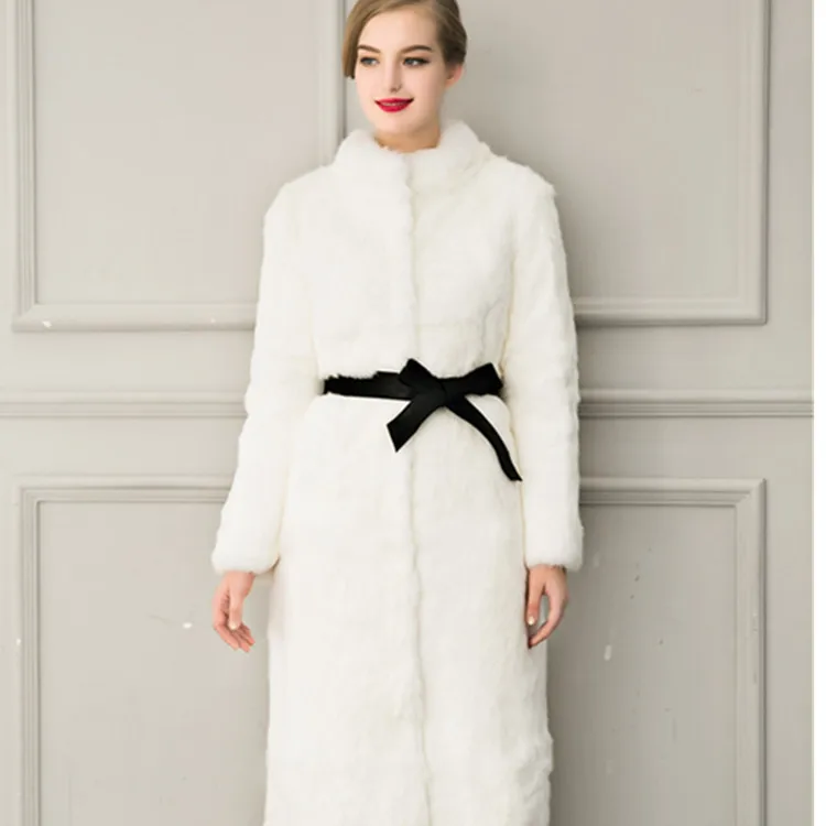 Fur Coat Women Winter Faux Fur Coat Imitation Rabbit Fur Long Section with a Stand Collar Coat for Women Winter Coat Women
