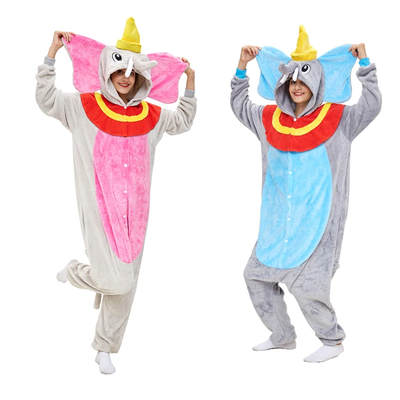 Женские пижамы-боди с рисунком кигуруми боди для взрослых слона аниме цельная