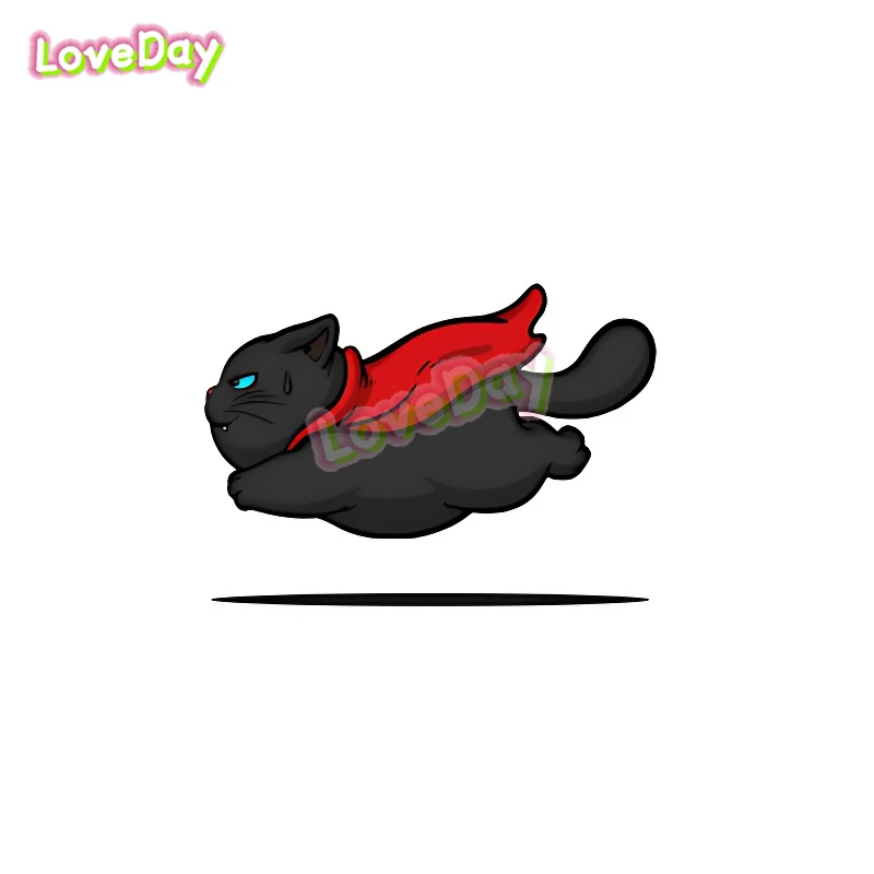 

Мультяшный милый кот животные личность Граффити стиль летающей кошки виниловая Авто декоративная наклейка