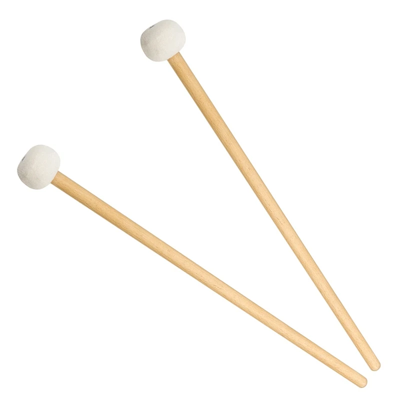 

4 Pieces Double Head Drum Cymbal Gong Mallet Soft Hammer Sticks Mallets Rods Felt Hammer 385Mm