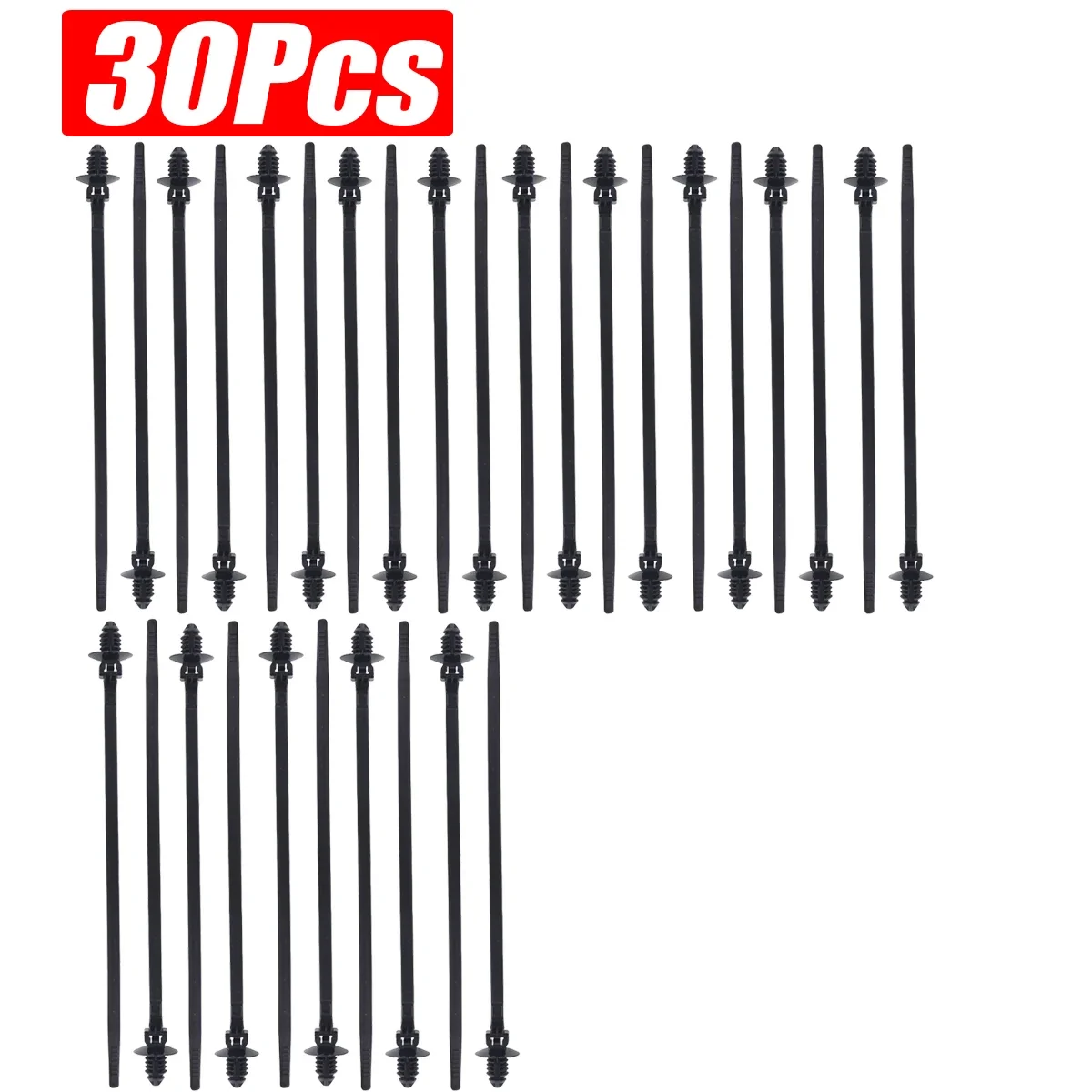 

1-30 шт., черные нейлоновые резьбовые головки, кабельные стяжки, многофункциональные для большинства авторемонтов и проводки, автомобильные аксессуары для интерьера