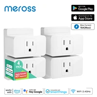 meross wifi smart plug us socket 124 pack timer schedule voice control support alexa google assistant smartthings