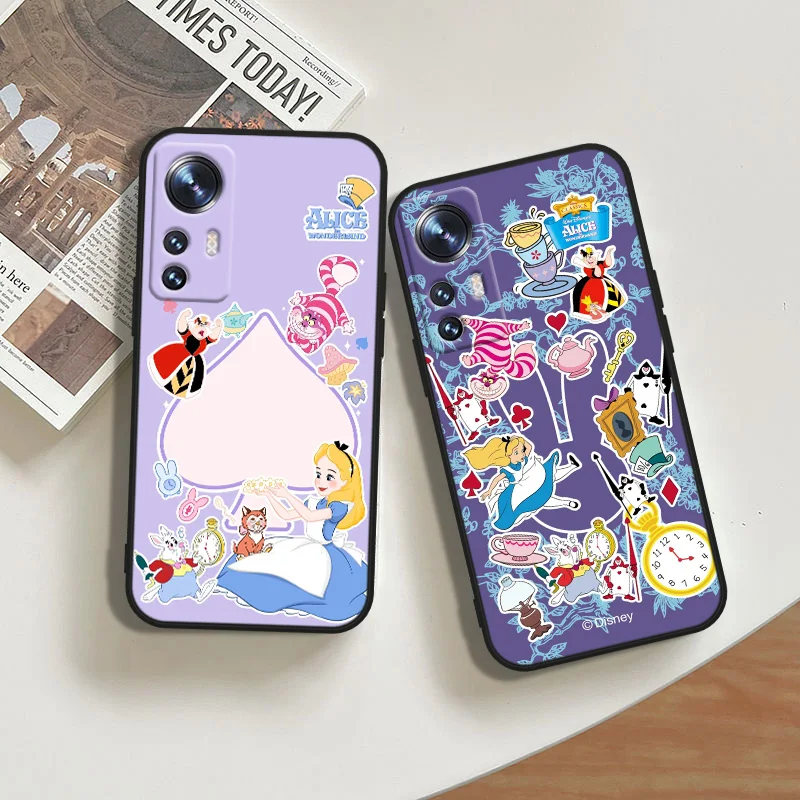 Красивый черный чехол для телефона Алиса в стране чудес Xiaomi Mi 11 12 13 14 Pro Lite X T