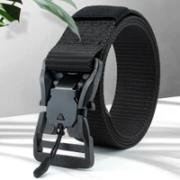 nylon canvas belt mens casual all match military training pants belt 2022 new version alloy magnetic buckle quick release belt