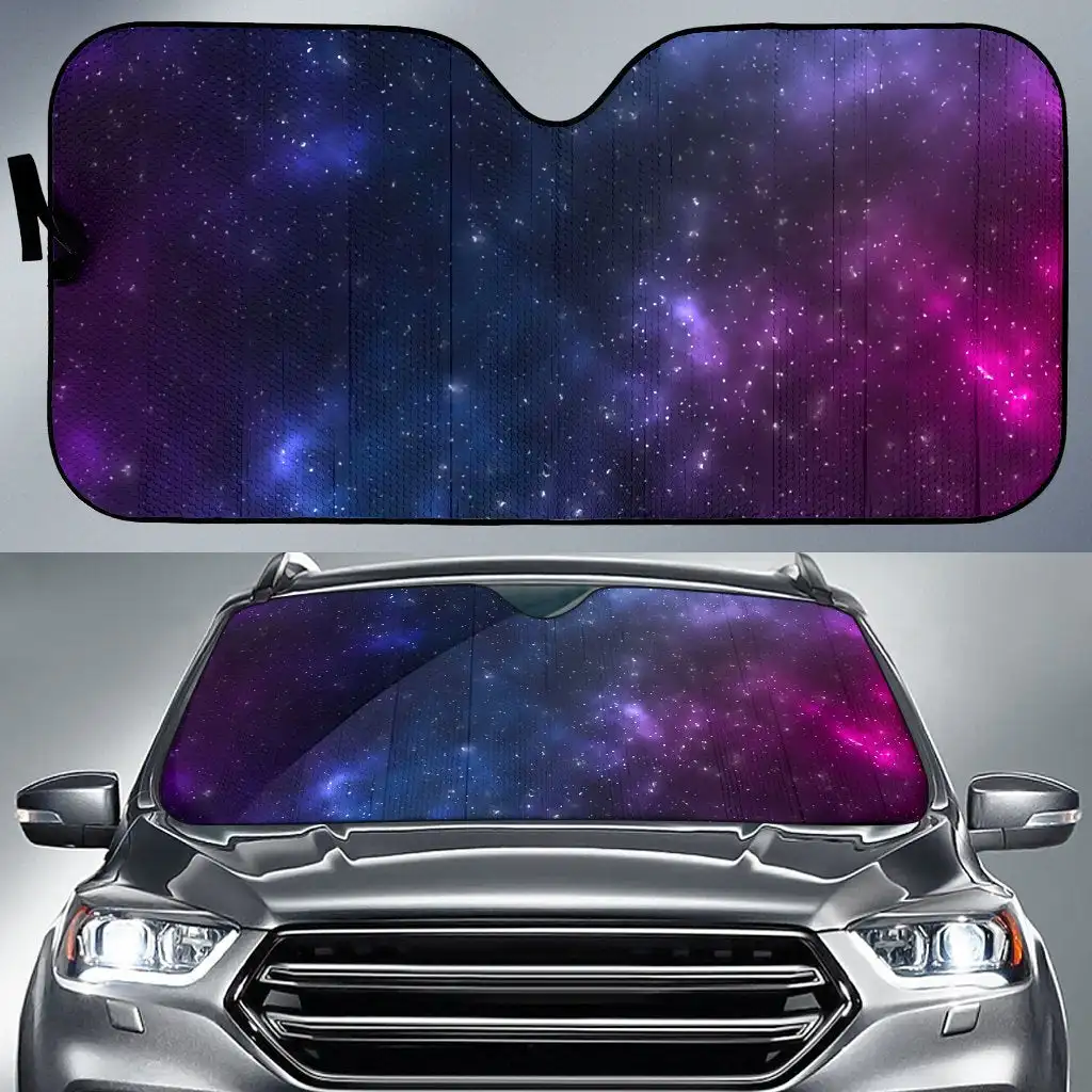 

Blue Purple Cosmic Galaxy Space Print Car Sun Shade