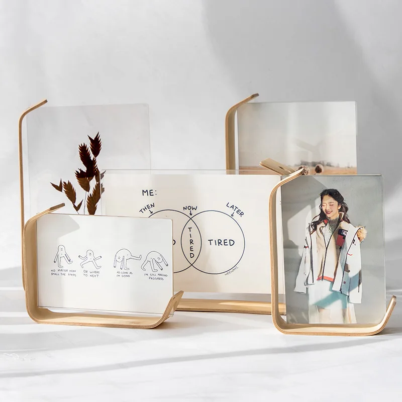 

VCC Acrylic Wooden Photo Frame Herbarium Display Frame DIY Frame Photo Frames For Wedding Party Picture Frame Photo Decor