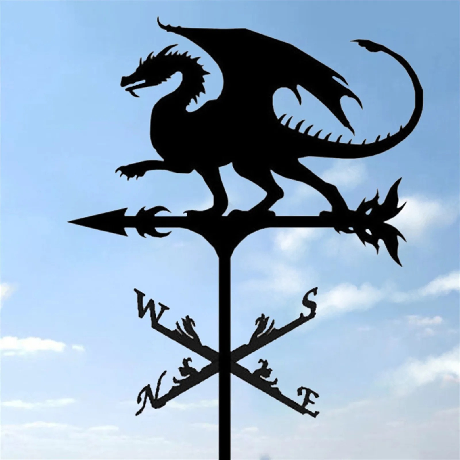 

Decor Lawns Stake Flying Weather Vane Garden Iron DragonMetal Patio Art Outdoor Decoration & Hangs