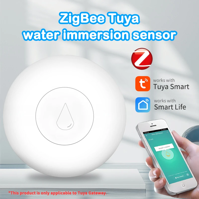 Фото Смарт-детектор утечки воды Tuya ZigBee, датчик наводнения, водяной бак, управление через приложение №1