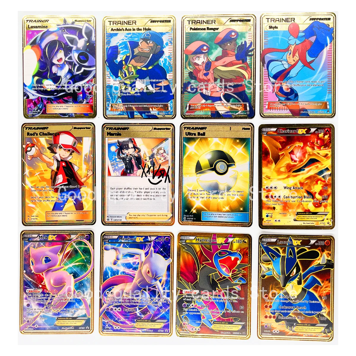 27 стилей Pokemon Metal Mew Mewtwo Charizard EX английские игрушки хобби Коллекционная игра