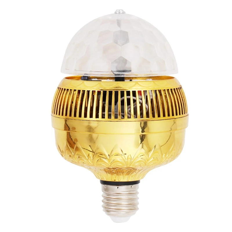 

E27 Rotating LED Party Bulb Strobe Light For Parties RGB Multi Crystal Disco Ball Light Strobe Bulb