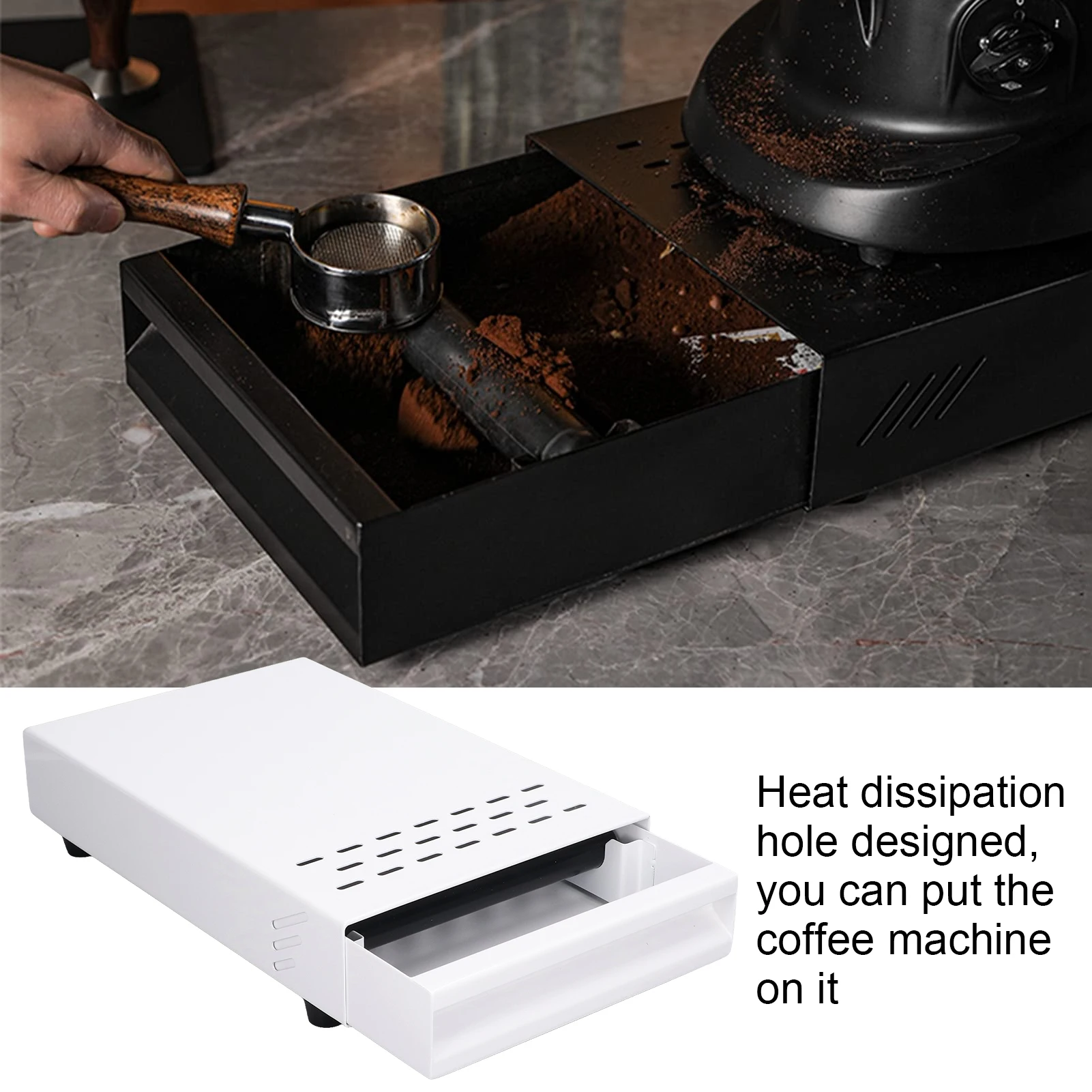 Кофейный выдвижной ящик контейнер из нержавеющей стали утолщенный кофейный для