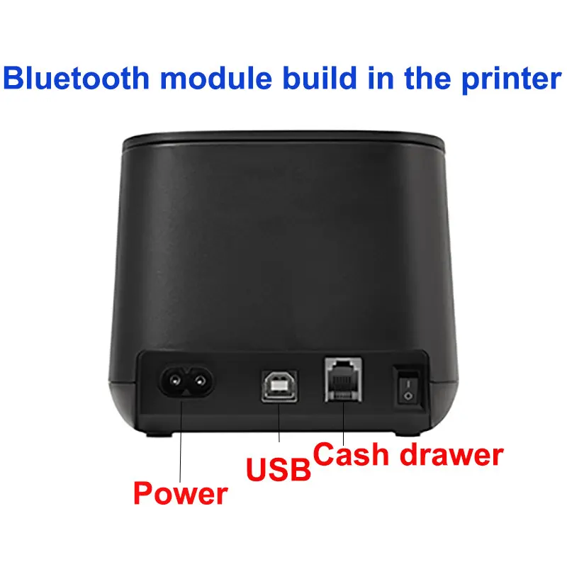 Портативный термопринтер для чеков миниатюрная печать USB Bluetooth POS-принтер с