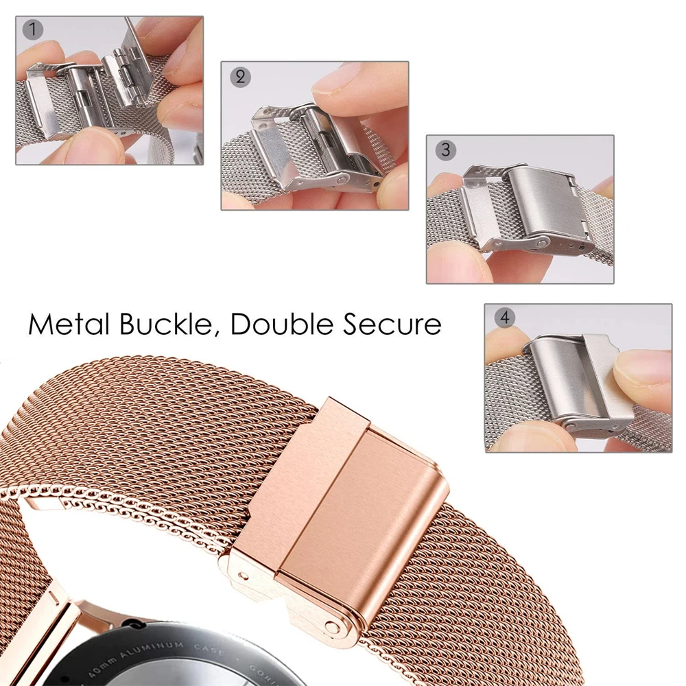 Ремешок из нержавеющей стали для HUAWEI WATCH GT 2 46 мм 42 металлический браслет HONOR Magic Band
