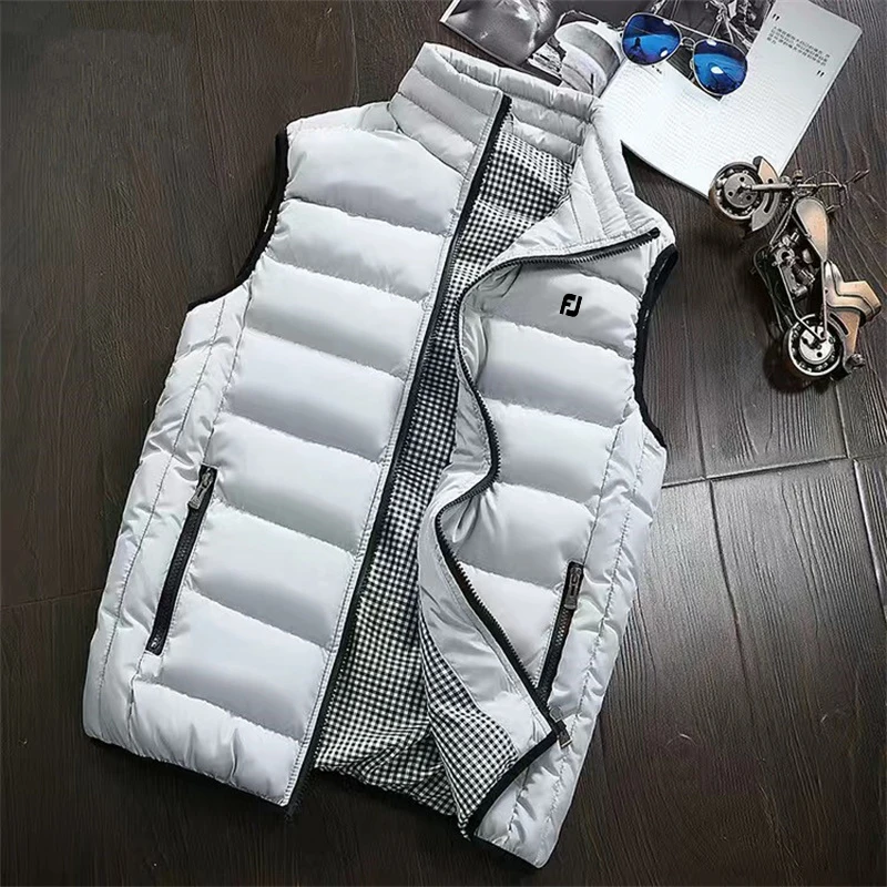 Купи Spring Golf Clothing Men Golf Jacket Fashion Trend Coats Zipper Vest Down Cotton Jacket Male Windproof Warm Vest Jacket за 1,174 рублей в магазине AliExpress