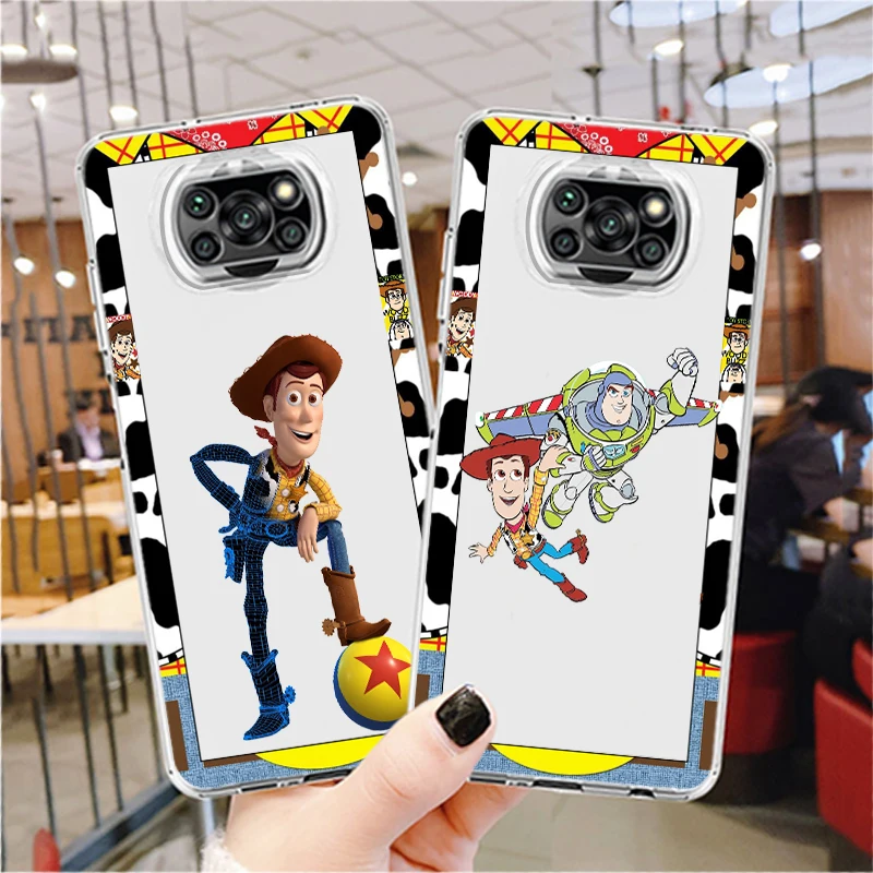 

Phone Case For Xiaomi Mi Poco X4 X3 NFC F4 F3 GT M4 M3 M2 X2 F2 F1 Pro C3 5G Toy Story Disney Cute Art Transparent TPU Cover