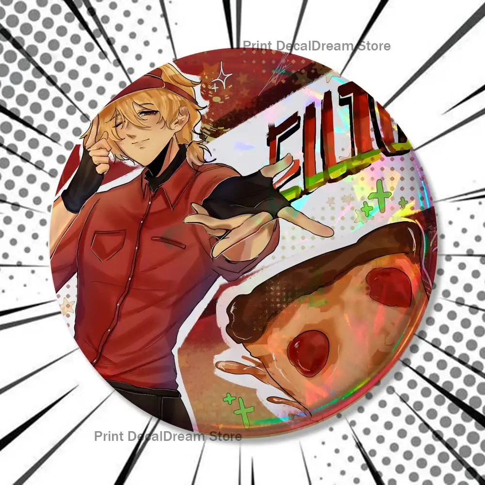 Фото Значки-броши с эмалью Elliot Fanart: забавные мультяшные персонажи, модные ювелирные аксессуары, круглые прищепки для рюкзаков №5