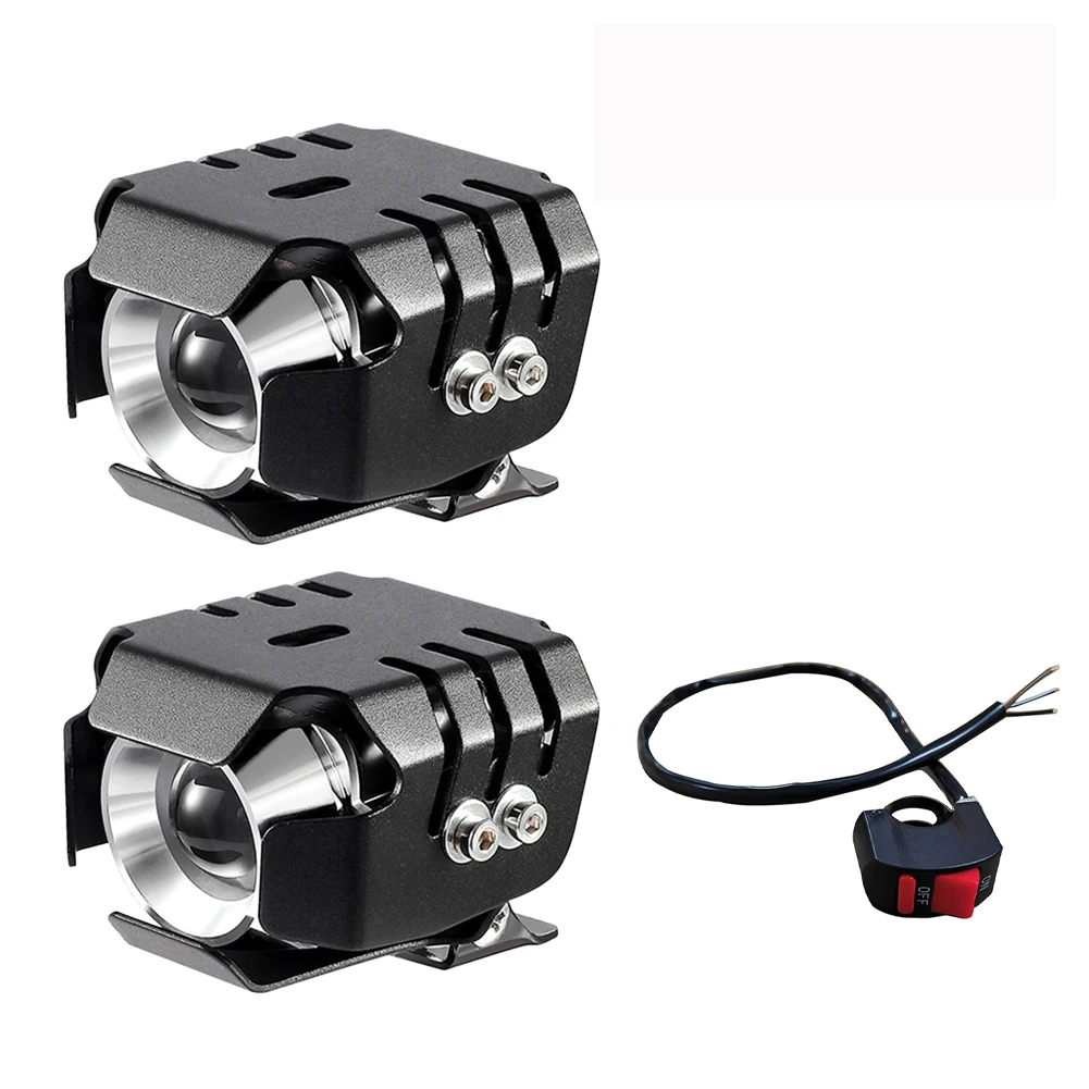 

3500LM Motorcycle LED Auxiliary Light with Switch 12V-85V Driving Light Waterproof Spot Light for Motorcycle E-bike E-scooter