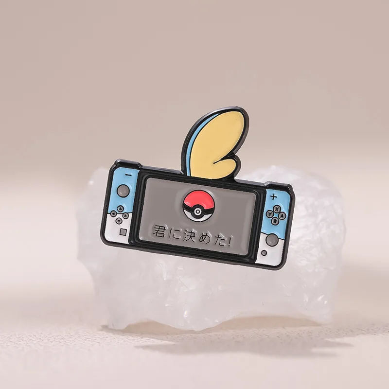 Милые эмалированные булавки Pokemon креативная игровая машинка искусственные