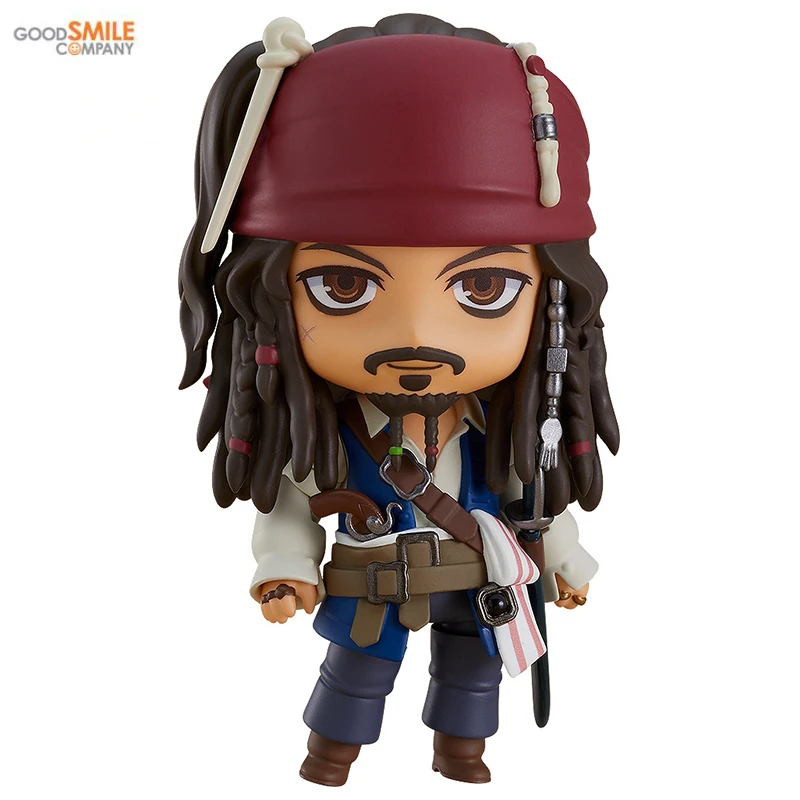 

GSC Nendoroid Figures Anime Peripherals Jack Sparrow Caribbean Stranger Tides Q Version Toys Gifts Collectibles Ornaments