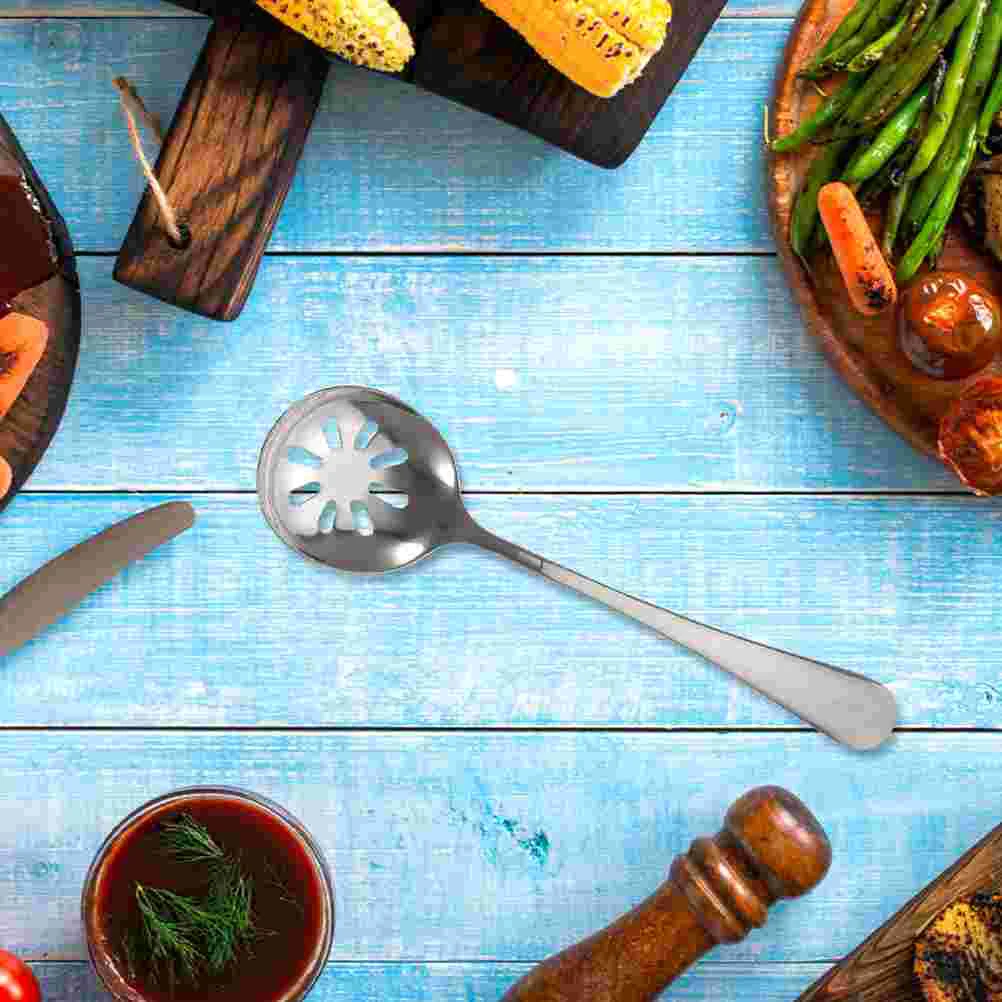 Посуда Столовые приборы Дуршлаг из нержавеющей стали Ложки с прорезями Ухонная