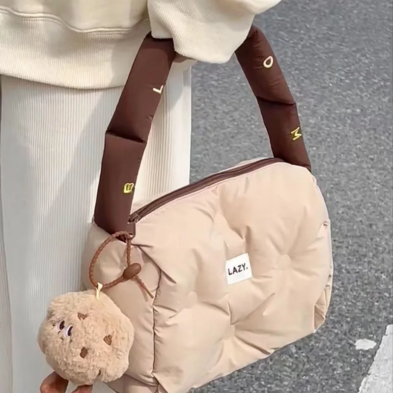 Простые осенние и зимние сумки для женщин 2024 квадратная сумка яичного торта