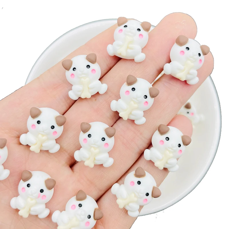 

20 Pcs New Cute Mini Cartoon Animal Puppy Resin Crafts Flatback Cabochon Ornament Jewelry Making Hairwear Accessorie