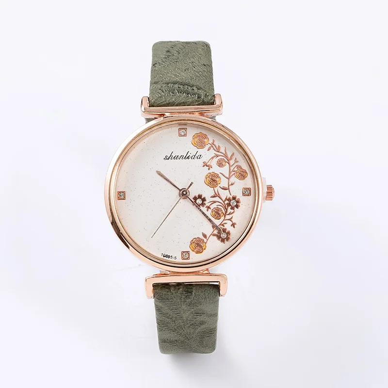 New Fashion Butterfly Women Watches 2022 Simple Brown Quartz Watch Vintage Leather Ladies Wristwatches Drop Shipping Clock enlarge