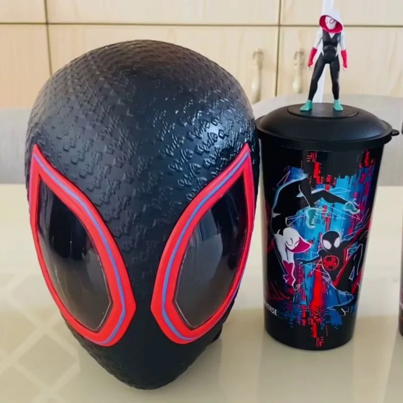 

600ml Spiderman Popcorn Bucket Across The Spider-verse Movie Miles Morales Gwen Topper Cup Anime Figure Exclusive Cinema Collec