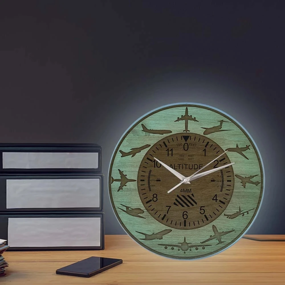 Настенные часы с принтом декоративные самолеты высотомером для украшения дома |