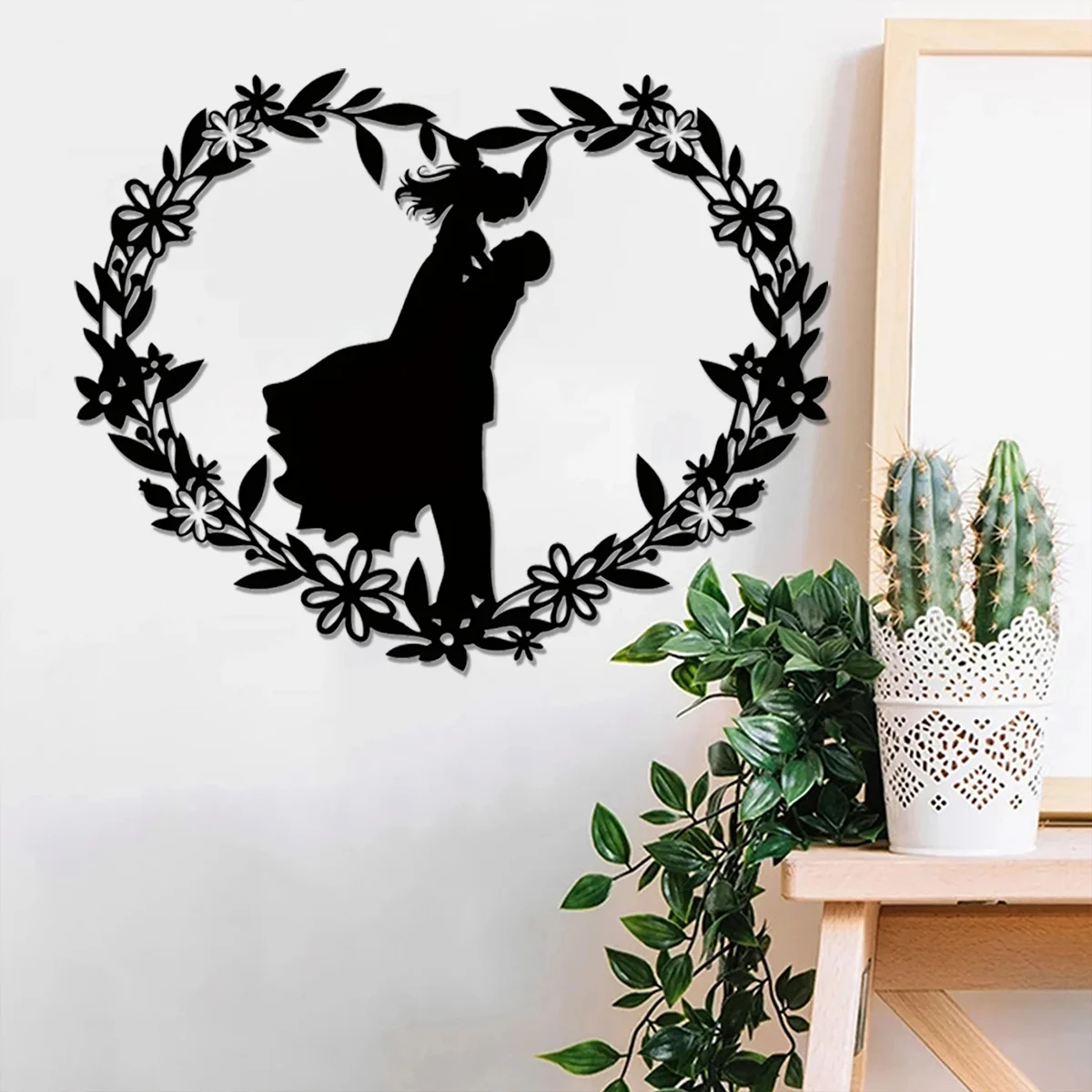 Металлическое украшение на стену в форме сердца для пар цельный металлический