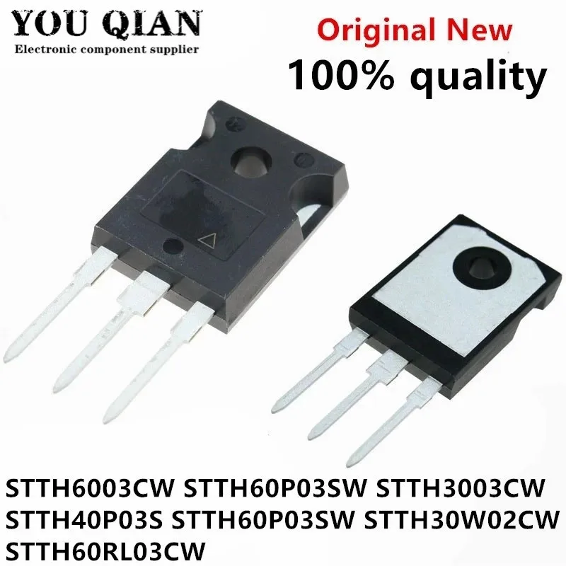 

5pcs STTH6003CW TO-247 STTH6003 300V 60A STTH3003CW STTH3003 STTH60P03SW STTH60P03 STTH40P03S STTH60RL03CW STTH30W02CW