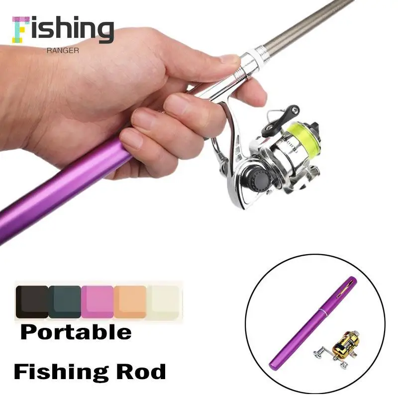 

Outdoor Stream Portable Pocket Telescopic Mini Fishing Rod Pole With Reel Wheel