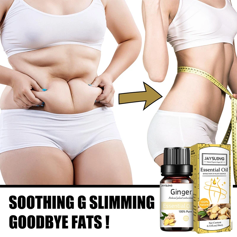 

Organic Ginger Slimming Essential Oil Lose Weight Products Fat BurnThin Leg Waist Slim Massage Oil Beauty Health Firm Body Care