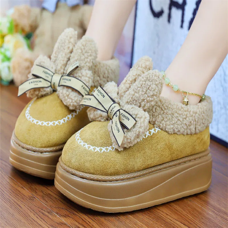 Повседневная женская обувь сабо на платформе мягкие криперы зимние удобные