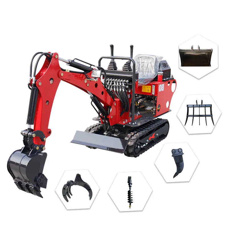 China 0.8 Ton Mini Excavator Digger Machine