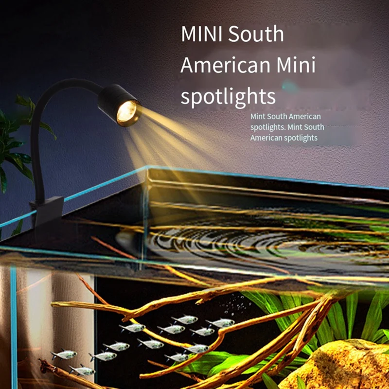 НОВИНКА-аквариумный вращающийся небольшой зажим для аквариума USB-светильник