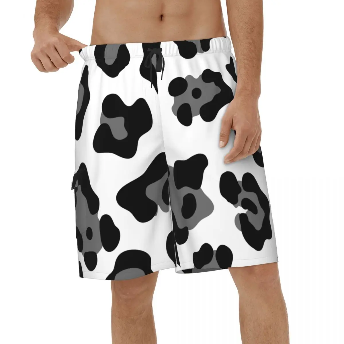 

Шорты мужские пляжные с леопардовым принтом, повседневные плавки с животными, дышащие спортивные короткие штаны для отпуска, на лето