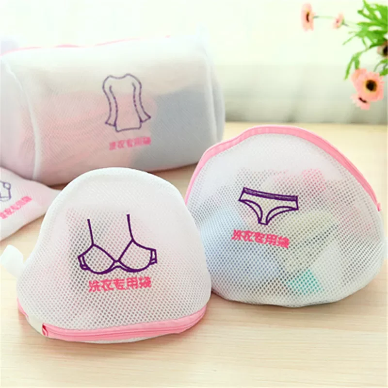 

NEW2022 Fine Mesh Embroidered Bra Lingerie Underwear Dirty Clothes Laundry Bags Washing Machine Washable Mesh Laundry Basket Bag