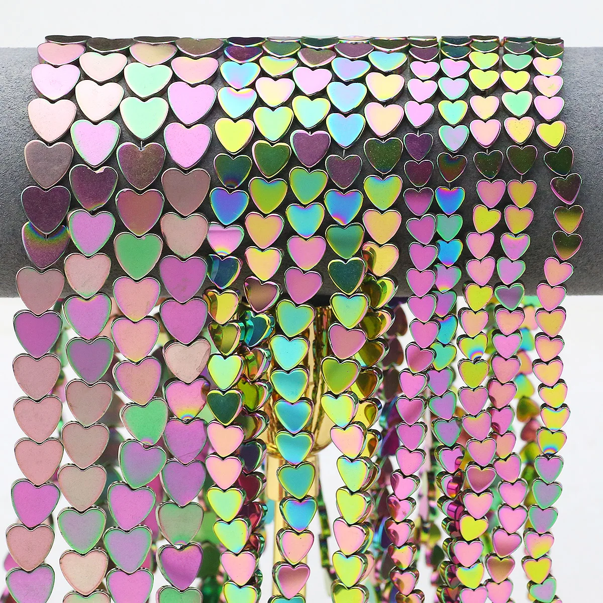 6/8/10 мм вертикальное отверстие персиковое сердце гематит новые зеленые