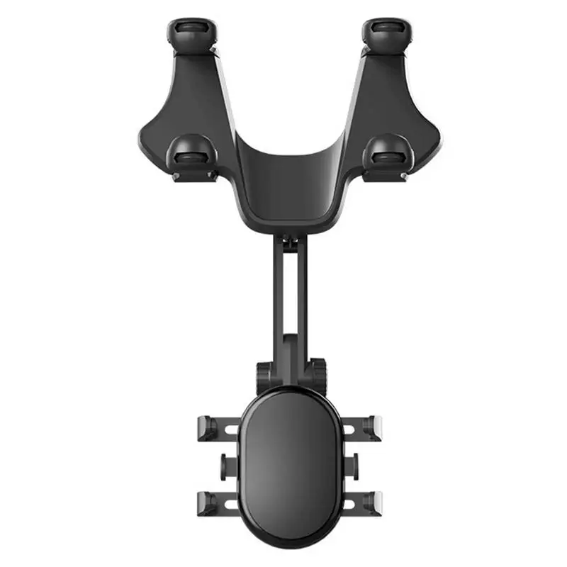 

Car Rearview Mirror Phone Holder Mount Telescopic Phone Bracket Hands Free Car Mount 360Adjustable Phone Friendly Car Mount With