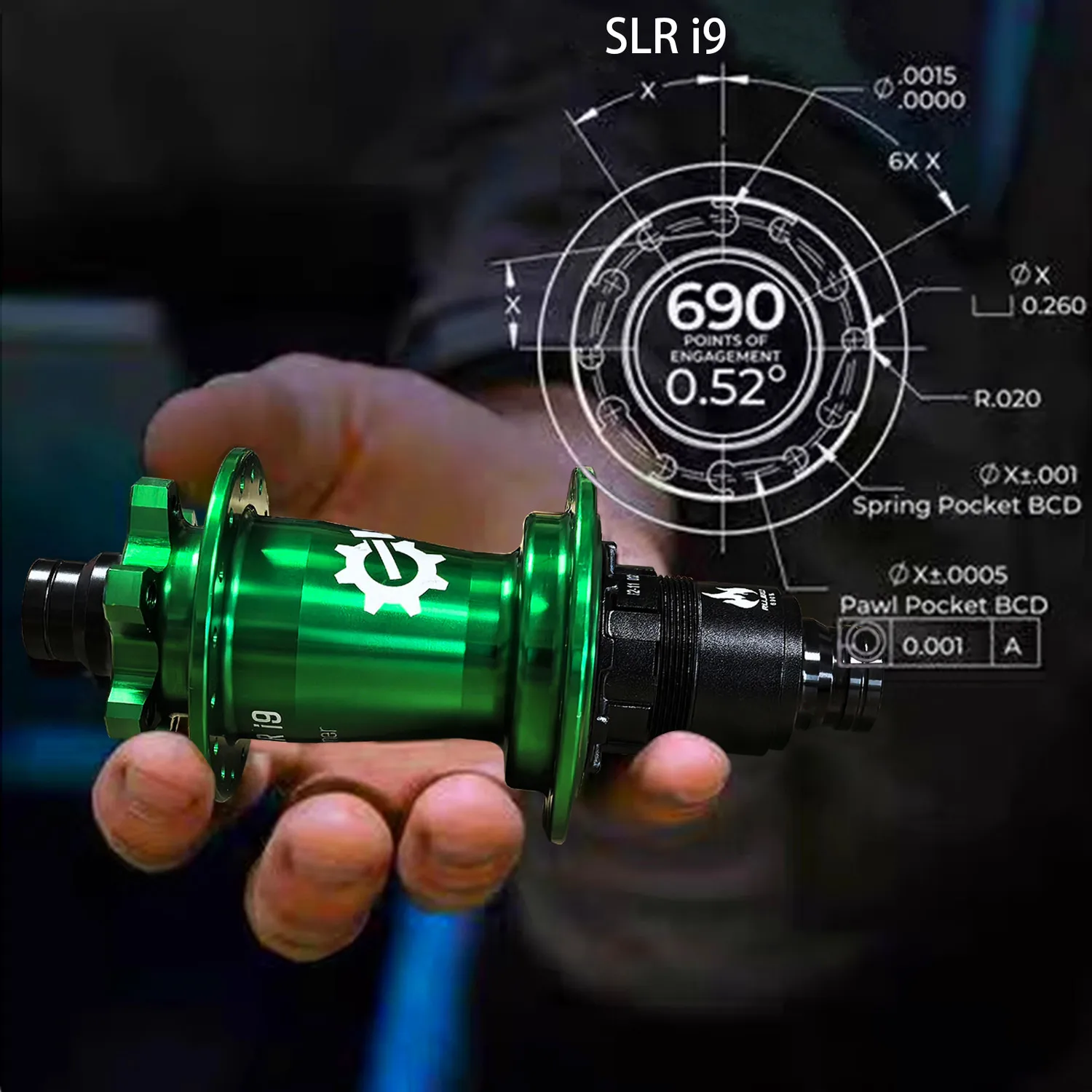 Фото зеленый RUJIXU SLR I9 690 Click Hub 7 подшипников Ступица для горного велосипеда MTB Передняя и задняя 32 отверстия QR TA BOOST Ступица дискового тормоза Велосипедные ступицы MS/XD №1
