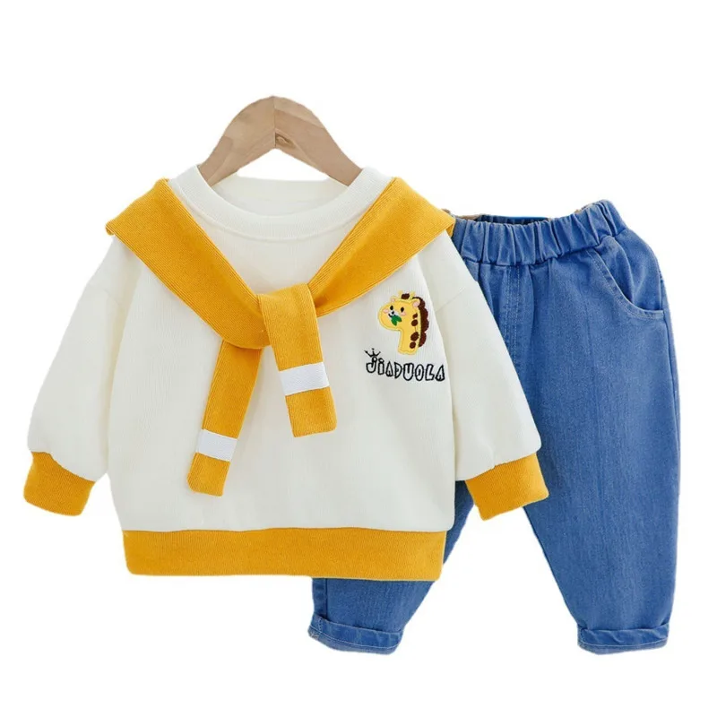 

New Spring Autumn Baby Clothes Children Boys Girls Fashion T-Shirt Pants 2Pcs/Sets Toddler Casual Cotton Costume Kids Sportswear